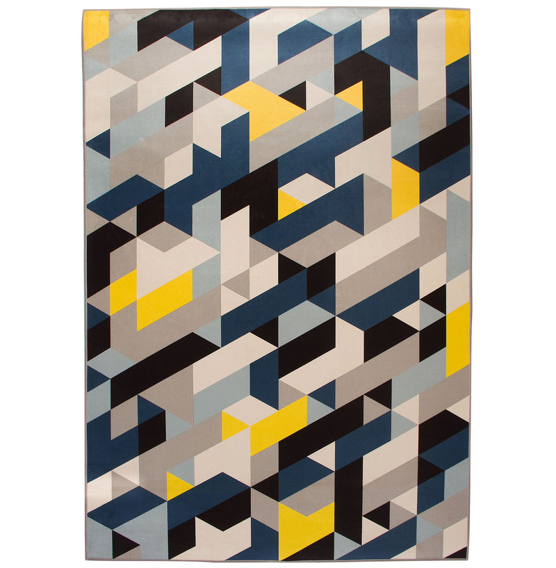 Tapete Geométrico Mosaic Azul